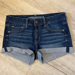 American Eagle Stretch Shorts 10 Blue Denim